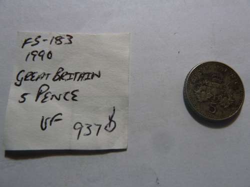 1992 United Kingdom of Great Britain & Northern Ireland 5 Pence
