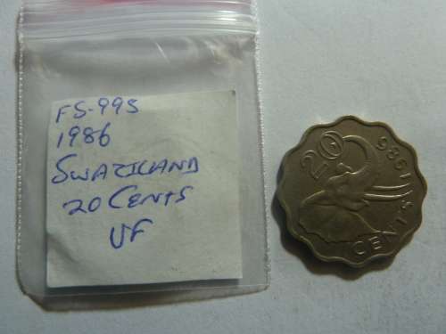 1986 Swaziland 20 cent