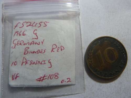 1966 German Federal Republic 10 pfennig