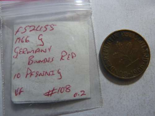1966 German Federal Republic 10 pfennig