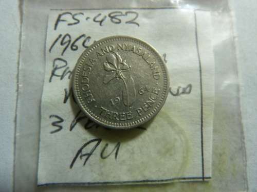 1964 Rhodesia en Nyasaland 3 pence