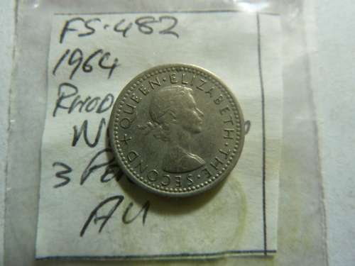 1964 Rhodesia en Nyasaland 3 pence