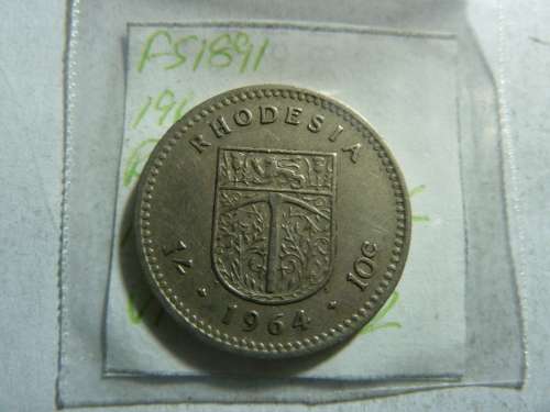 1964 Rhodesia 1 shilling / 10 cents