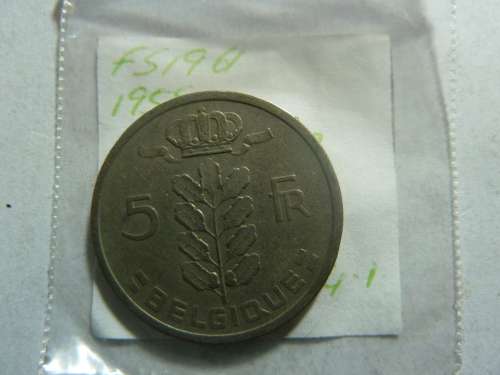 1958 Belgium 5 franc