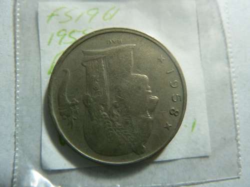 1958 Belgium 5 franc