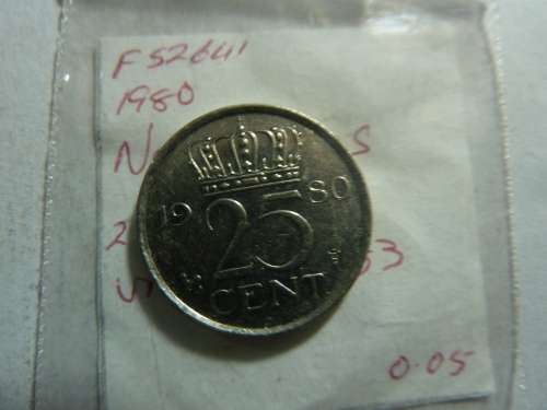 1980 Netherlands 25 cents