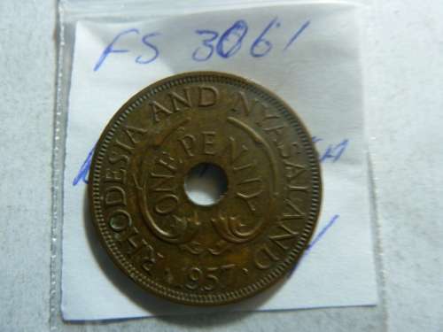 1957 Rhodesia and Nyasaland 1 penny