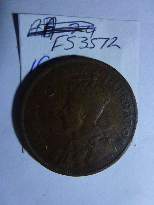 1929 Union of South Africa 1 penny