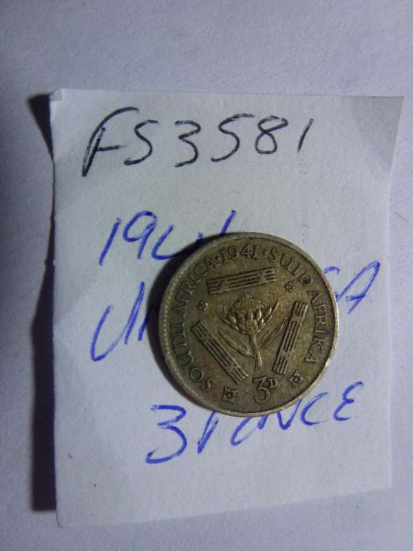 1941 Union of South Africa 3 pence