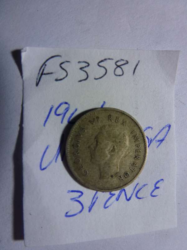 1941 Union of South Africa 3 pence