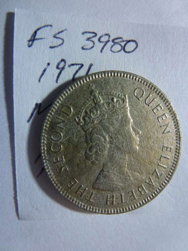 1971 Mauritius 1/2 rupee