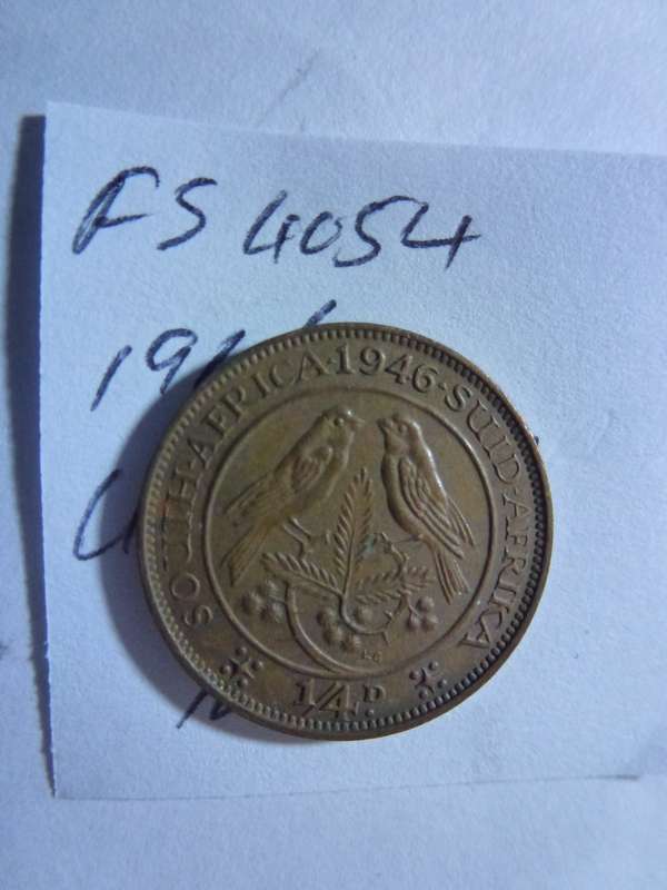 1945 Union of South Africa 1/4 penny