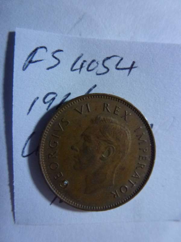 1945 Union of South Africa 1/4 penny