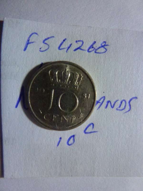 1951 Netherlands 10 cent