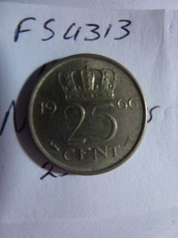 1966 Netherlands 25 cent