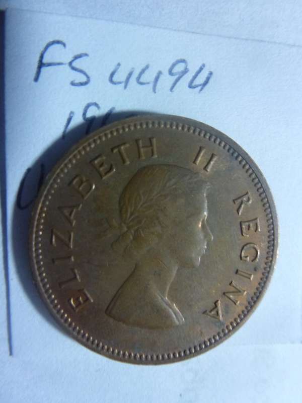 1960 Union of South Africa 1/2 penny