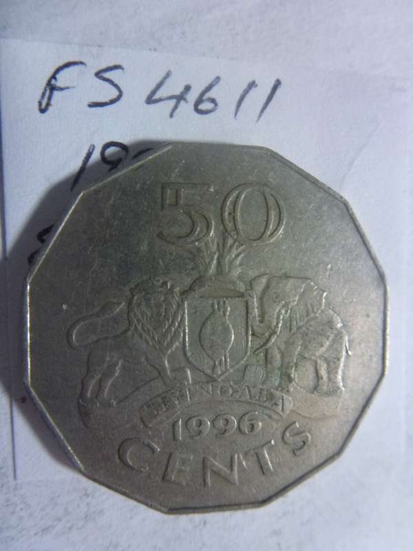 1996 Swaziland 50 cent