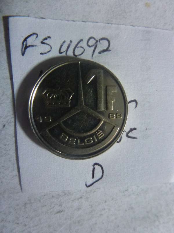 1989 Belgium 1 franc