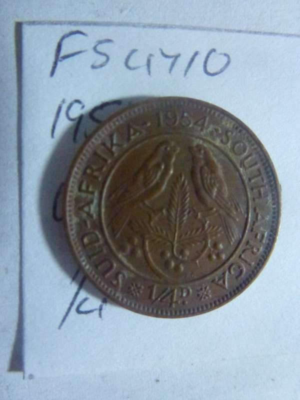 1954 Union of South Africa 1/4 penny