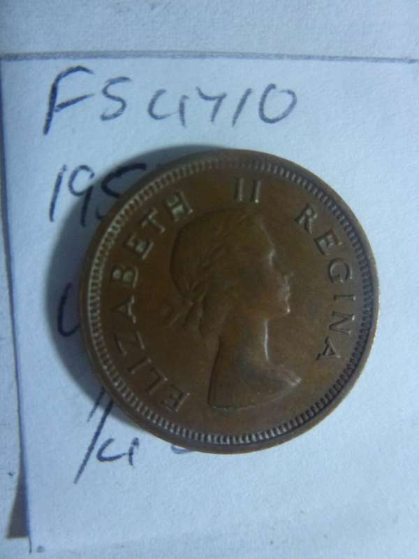 1954 Union of South Africa 1/4 penny