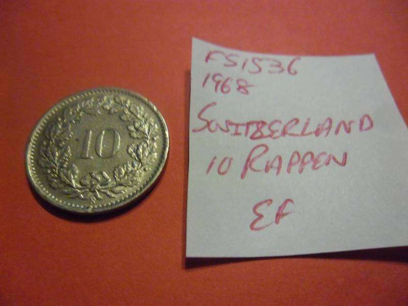 FS1536 1968 Switzerland 10 Rappen