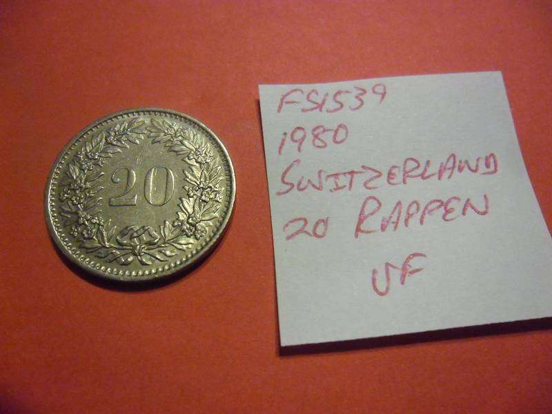 FS1539 1980 Switzerland 20 Rappen