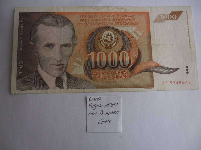 BN-159 Yugoslavia 1000 Dinara
