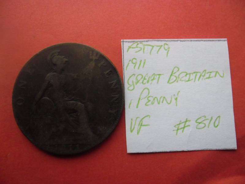 FS1779 1911 Great Britain 1 Penny