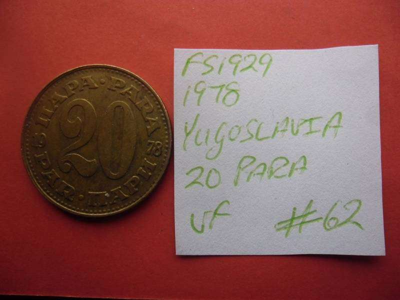 FS1929 1978 Yugoslavia 20 Para