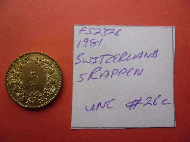 FS2326 1981 Switzerland 5 Rappen
