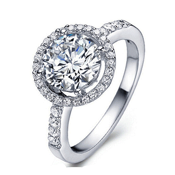 2.25 Carat Simulated Diamond Halo Pave Band Engagement Ring . Sizes Available : 6 ; 7 ; 8 ;9