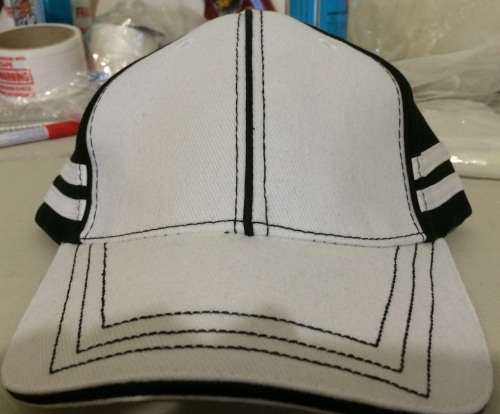 Personalised Embroidered Cap- WHITE & BLACK - BRAND YOUR OWN NAME!!