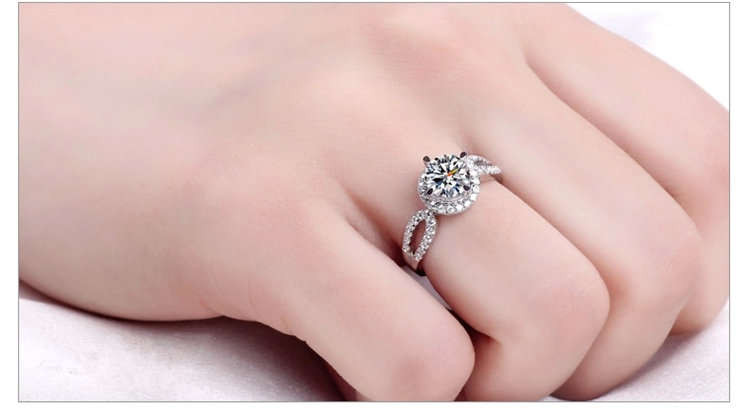 Astounding 1.60 Carat Simulated Diamond Halo Ring. Size 5 / J1/2