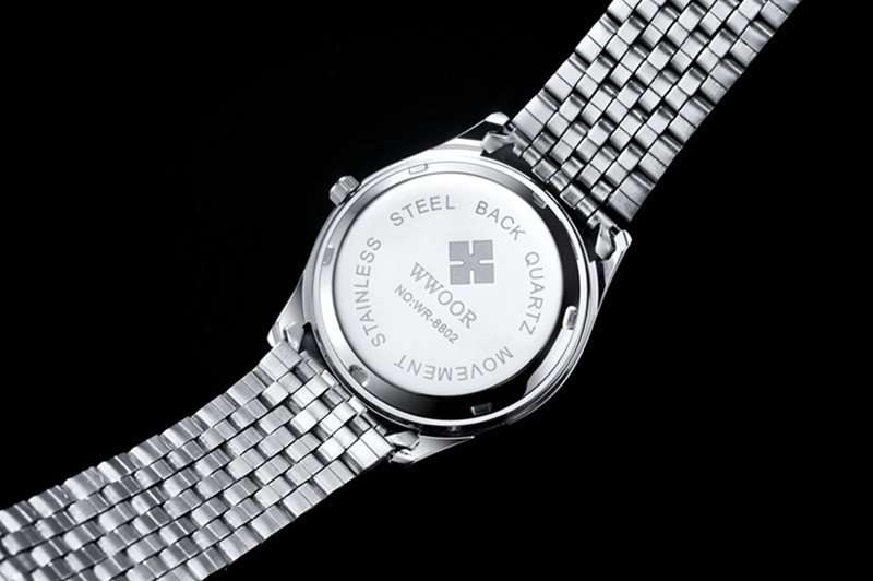 *** WWOOR *** MENS DAY/DATE STAINLESS STEEL WATCH