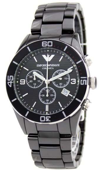 EMPORIO ARMANI AR1421 Men's Ceramic Chronograph Watch | BRAND NEW | BOX INCLUDED