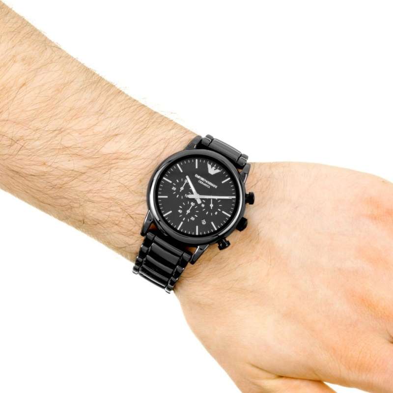 EMPORIO ARMANI AR1507 Men's Ceramica Chronograph Watch | BRAND NEW | BOX INCLUDED