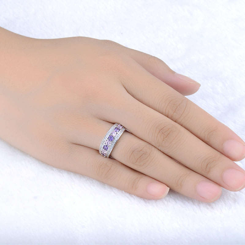 Designer Pave-Set Ring. Size 8 / Q.
