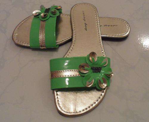Sissy Boy Slip-on Sandals Gold/Lime