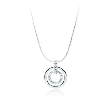 Concentric Circles Necklace!!! Made with Swarovski Elements!!!