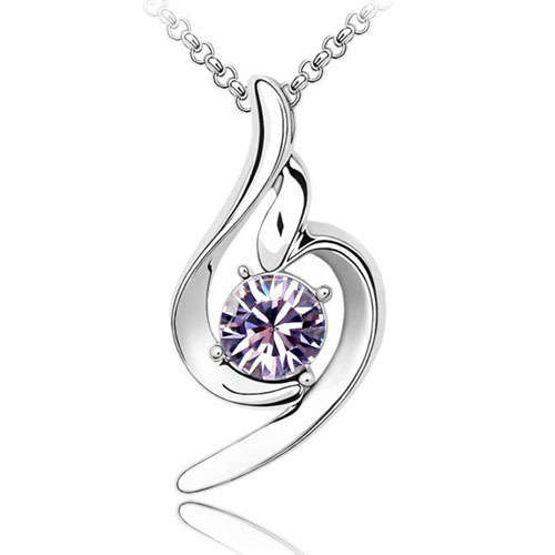 Lilac White Gold Plated Pendant!!! Made with Swarovski Elements!!!