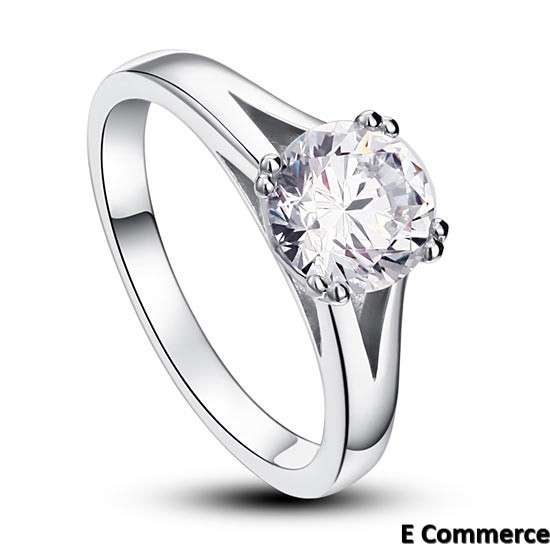 1.25 carat Solitaire Lab Created Diamond Engagement Ring - Size 7
