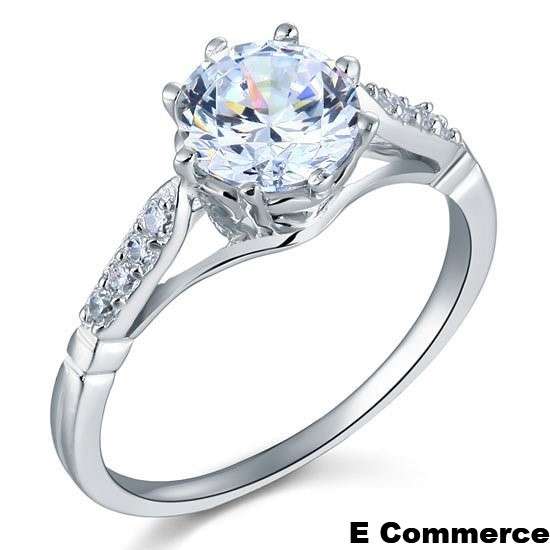 2.18 carat Brilliant Cut ~Inlayed Heart Crown Setting~ Lab Created Diamond Engagement Ring -Size 7/O