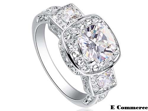 2.20 carat Sparkling Princess Cut  Lab Created Diamond Ring - Size 7
