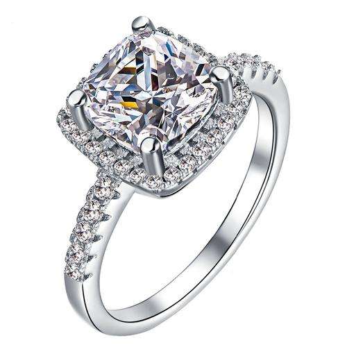 2.00 carat Cushion Cut Lab Created Diamond Engagement Ring - Size 10 / T1/2 / 19.84mm