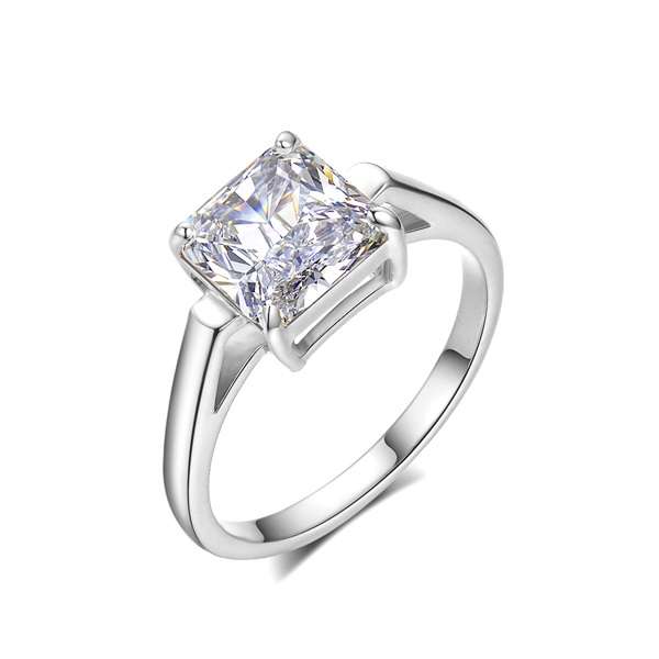 Elegant 2 Carat Cr. Diamond Solitaire Engagement Ring. Size 8 / Q / 18.19mm