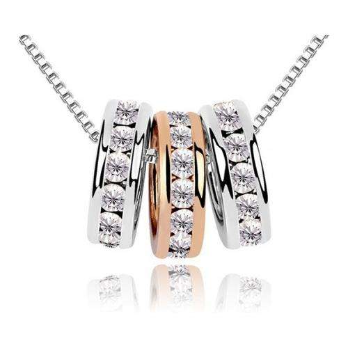 Three Crystal Rings Necklace!!!