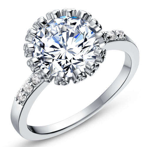 Exquisite 3 Carat Simulated Diamond Ring. Size 8 / Q