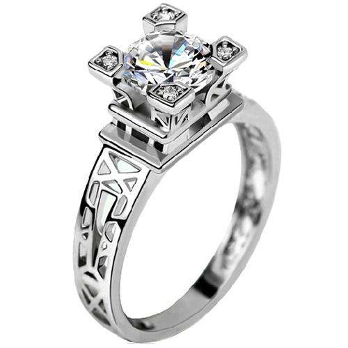 Extraordinary 1.25 Carat Simulated Diamond Ring.  Size 6 / M ....2 ON AUCTION!!!