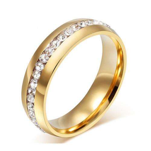 Exclusive Stainless Steel Eternity Band Ring . Size 10 / T1/2
