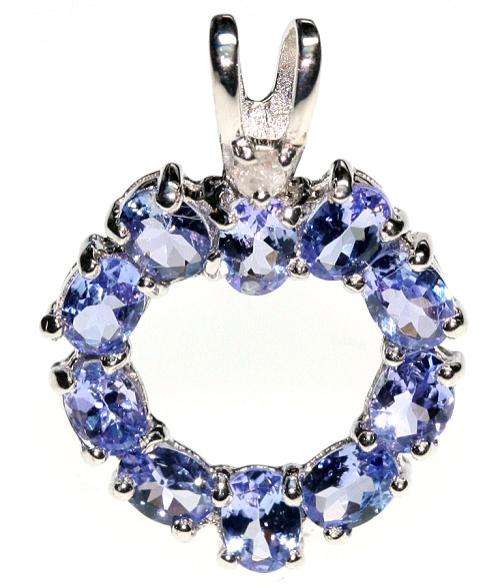 GENUINE 2.2CT TANZANITE AND DIAMOND HEART PENDANT- NO RESERVE!!!